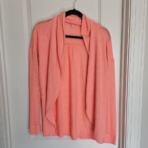 Lilly Pulitzer Martha Draped Cardigan In Hot Coral